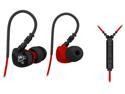 Mee audio Black/Red EP-SF6P-RDBK-MEE 3.5mm Connector Sport-Fi S6P Memory Wire In-Ear Earphones -