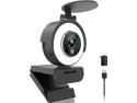 Angetube 1080p Webcam with Ring Light for Streaming: USB 60FPS Web Camera with Microphone-HDR-Enabled-HD Auto Light Correction Web Cam with Adjustable FOV, for Teams, Zoom, PC/Laptop/Mac/Desktop