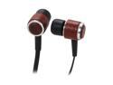 QFX Wood H-101 3.5mm Connector Wood Stereo Earbuds