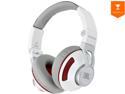 JBL Synchros S300 Premium On-Ear Headphones for iOS with built-in remote/Microphone - White/Red