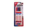 EZ Dupe 1.0MM DVD/CD Marker Set includes Blue, Black, Red and Eraser Pen