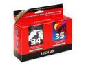 Lexmark 34XL, 35XL High Yield Ink Cartridge - Combo Pack - Black/Color