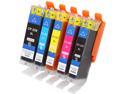 Ink4work CA-250/251XL*5 5 Pack Ink Cartridge combo replaces Canon PGI-250XL, CLI- 251XL for Canon InkJet Printers; Black, Black, Cyan, Magenta & Yellow