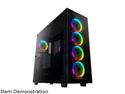 anidees AI Crystal XL AR V3 Tempered Glass Full Tower ATX Case with 5 RGB Fans and 2 LED Light strip - Black
