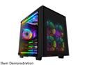 anidees AI Crystal Cube <Mesh Front Panel> Dual Chamber Tempered Glass EATX /ATX PC Gaming Case with 5 RGB Fans / 2 LED Strips Mesh version - Black AI-CL-CUBE-MAR3