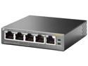 TP-Link 5 Port Fast Ethernet 10/100Mbps PoE Switch | 4 PoE Ports @58W | Desktop | Plug & Play | Sturdy Metal w/ Shielded Ports | Fanless | Limited Lifetime Protection | Unmanaged (TL-SF1005P)