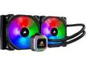 CORSAIR Hydro Series, H115i RGB PLATINUM, 280mm, 2 x ML PRO 140mm RGB PWM Fans, RGB Lighting & Fan Control w/ Software, Liquid CPU Cooler, Support: Intel 1200, 2066, AMD AM4, TR4. LGA 1700 Compatible