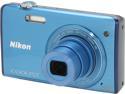 Nikon COOLPIX S5200 Blue 16 MP 6X Optical Zoom Wide Angle Digital Camera