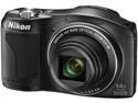 Nikon Coolpix L610 Black 16.0 MP 14X Optical Zoom 25mm Wide Angle Digital Camera HDTV Output