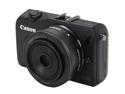 Canon EOS M Black 18 MP Compact Mirrorless System Camera with EF-M 22mm STM Lens