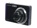 SAMSUNG DualView TL225 Black/Purple 12.2 MP 4.6X Optical Zoom 27mm Wide Angle Digital Camera