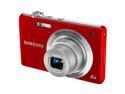 SAMSUNG TL105 Red 12.2 MP 4X Optical Zoom 27.5mm Wide Angle Digital Camera