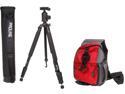 DOLICA Bundle Includes 65" Tripod & Professional Sling Bag Red for DSLR and Mirrorless ILC