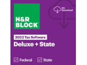H&R Block 2022 Deluxe + State Win Tax Software - Download