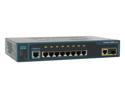 CISCO WS-C2960-8TC-L 10/100Mbps + 1000Mbps Switch 8 Ethernet 10/100 ports and 1 dual-purpose uplink (dual-purpose uplink port has one 10/100/1000 Ethernet port and 1 SFP-based Gigabit Ethernet port, 1 port active) 8000 MAC Address Table 64