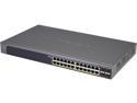 NETGEAR 24-Port Gigabit Ethernet Smart Managed Pro Switch, PoE/PoE+, 192w, 4 SFP, ProSAFE Lifetime Protection (GS728TP)
