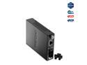 TRENDnet Intelligent 1000Base-T to 1000Base-SX Multi-Mode SC Fiber Media Converter, Up to 550M (1800 ft), Fiber to Ethernet Converter, 2Gbps Switching Capacity, Black, TFC-1000MSC