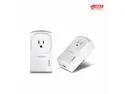 TRENDnet Powerline 500 AV Nano Adapter Kit With Built-In Outlet, Power Outlet Pass-Through, Includes 2 x TPL-407E Adapters, Plug & Play, Ideal For Smart TVs, Gaming, White, TPL-407E2K