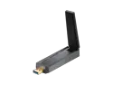 MSI AX1800 WiFi 6 Dual-Band USB Adapter - WLAN up to 1800 Mbps (5GHz, 2.4GHz Wireless), USB 3.2 Gen 1 Type-A, MU-MIMO, Adjustable Antenna, Beamforming, WPA3 - Wired Bracket Included