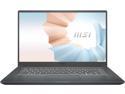 MSI Laptop Modern 15 A11MU-654 Intel Core i5 11th Gen 1155G7 (2.50GHz) 8GB Memory 512 GB NVMe SSD Intel Iris Xe Graphics 15.6" Windows 10 Home 64-bit