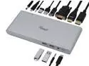 Rosewill 12-Port Laptop Docking Station, 4K Ultra HD MST Hub, Supports 3 Video Outputs, Fast Charging 100W USB-C Power Delivery, HDMI/DisplayPort/VGA, Audio, 6 USB Ports, 2 Power Modes - (RHUB-22001)