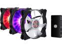 Cooler Master MasterFan Pro 120 mm Air Flow RGB Fan, 3 in 1 with RGB LED Controller. MFY-F2DC-113PC-R1.