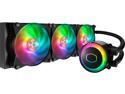 Cooler Master MasterLiquid ML360R ARGB Close-Loop AIO CPU Liquid Cooler, 360 Radiator, Dual Chamber Pump, AddressableRGB Lighting, Dual MF120R Fans for AMD Ryzen/Intel LGA1200/1151 LGA 1700 Compatible