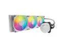 Cooler Master 360L Core AIO CPU Liquid Cooler - 360mm Radiator, 3x ARGB PWM Fans, Patented Gen S Dual-Chamber Pump, Quiet Cooling & Easy Installation, AMD AM5/AM4 & Intel LGA 1851/1700, White