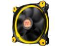 Thermaltake Riing 14 Series High Static Pressure 140mm Circular Yellow LED Ring Case/Radiator Fan CL-F039-PL14YL-A