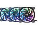 Thermaltake Riing Plus 12 RGB TT Premium Edition 120mm Software Enabled Circular 12 Controllable LED RGB Ring Case/Radiator Fan - Triple Pack - CL-F053-PL12SW-A