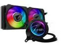 AORUS RGB Liquid Cooler 240, 240mm Radiator, Dual 120mm Windforce PWM Fans, Customizable Full Color LCD Display, Advanced RGB Lighting and Control, Intel 115X/2066, AMD AM4, TR4
