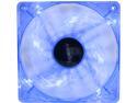 Bgears b-PWM 120 Translucent Blue with Blue LEDs, 15 Blades 2 Ball Bearing PWM fan with 500 to 2000 RPM, 110 CFM, 37.3dBA