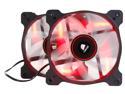 Corsair Air Series AF120 LED 120mm Quiet Edition High Airflow Fan Twin Pack - Red (CO-9050016-RLED)