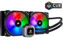CORSAIR Hydro Series, H115i RGB PLATINUM, 280mm, 2 x ML PRO 140mm RGB PWM Fans, RGB Lighting & Fan Control w/ Software, Liquid CPU Cooler. CW-9060038-WW. Support: Intel 1200, 2066, AMD AM4, TR4.