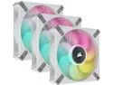 CORSAIR iCUE ML120 RGB ELITE Premium 120mm PWM Magnetic Levitation Triple Fan Kit with iCUE Lighting Node CORE - White