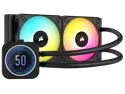Corsair iCUE H100i Elite LCD XT Liquid CPU Cooler - IPS LCD Screen - Two AF120 RGB Elite Fans - 240mm Radiator - Fits Intel LGA 1851, AMD AM5, and More - Included iCUE Commander CORE - Black