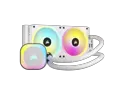 CORSAIR iCUE LINK H100i RGB Liquid CPU Cooler - QX120 RGB Fans - White - 240mm Radiator - Fits Intel LGA 1851, 1700, AMD AM5 - iCUE LINK System Hub Included