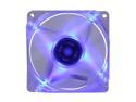 Rosewill 80mm Computer Case Fan (Case Cooling Fan) - Transparent Frame & Blue LEDs, 2-Ball Bearing, Silent Fan, 2 Rotation Speed with PWM Control; RFX-80BL