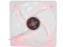 Rosewill RFTL-131209R - 120mm Computer Case Cooling Fan with LP4 Adapter - Transparent Frame & 4 Red LED Lights, Fluid Dynamic Bearing, Silent