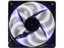 Rosewill RNBL-131209B - 120mm Computer Case Cooling Fan with LP4 Adapter - Black Frame & 4 Blue LED Lights, Fluid Dynamic Bearing, Silent
