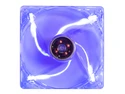 Rosewill RFTL-131409B - 140mm Computer Case Cooling Fan with LP4 Adapter - Transparent Frame & 4 Blue LED Lights, Fluid Dynamic Bearing, Silent