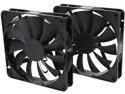 Rosewill RFBF-131411 - 140mm Computer Case Cooling Fan with LP4 Adapter - Fluid Dynamic Bearing, Super Quiet (Pack of 2)