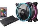 Enermax T.B. RGB 140mm RGB Case Fan, Twister Bearing Technology, Dual - Black; UCTBRGB14-BP2