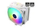 Enermax ETS-F40 ARGB White CPU Air Cooler, 200W+ TDP for Intel/ AMD Universal Socket, AM4 & AM5 / LGA 1700/1200/1151, 4 Direct Contact Heat Pipes, 140mm Silent PWM Fan - AM5 & LGA1700 Ready