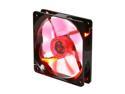 APEVIA  CF12SL-BRD  120mm UV red LED fan w/3-pin and 4-pin connectors and black grill