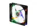 APEVIA  CF12SL-B4C  120mm UV multi-color LED fan w/3-pin and 4-pin connectors and black grill