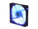 APEVIA  CF14SL-BBL  140mm UV blue LED fan w/3-pin and 4-pin connectors and black grill