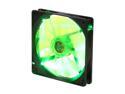APEVIA  CF14SL-BGN  140mm UV green LED fan w/3-pin and 4-pin connectors and black grill
