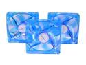 APEVIA  CF312SL-UBL  120mm UV Blue LED Cooling Fan 3 in 1 pack