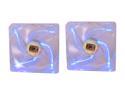 XIGMATEK FCB (Fluid Circulative Bearing) Cooling System Crystal Series CLF-F1251 120mm Blue LED Case Fan, 2 pcs in 1 package CFS-SXGJS-BU2
